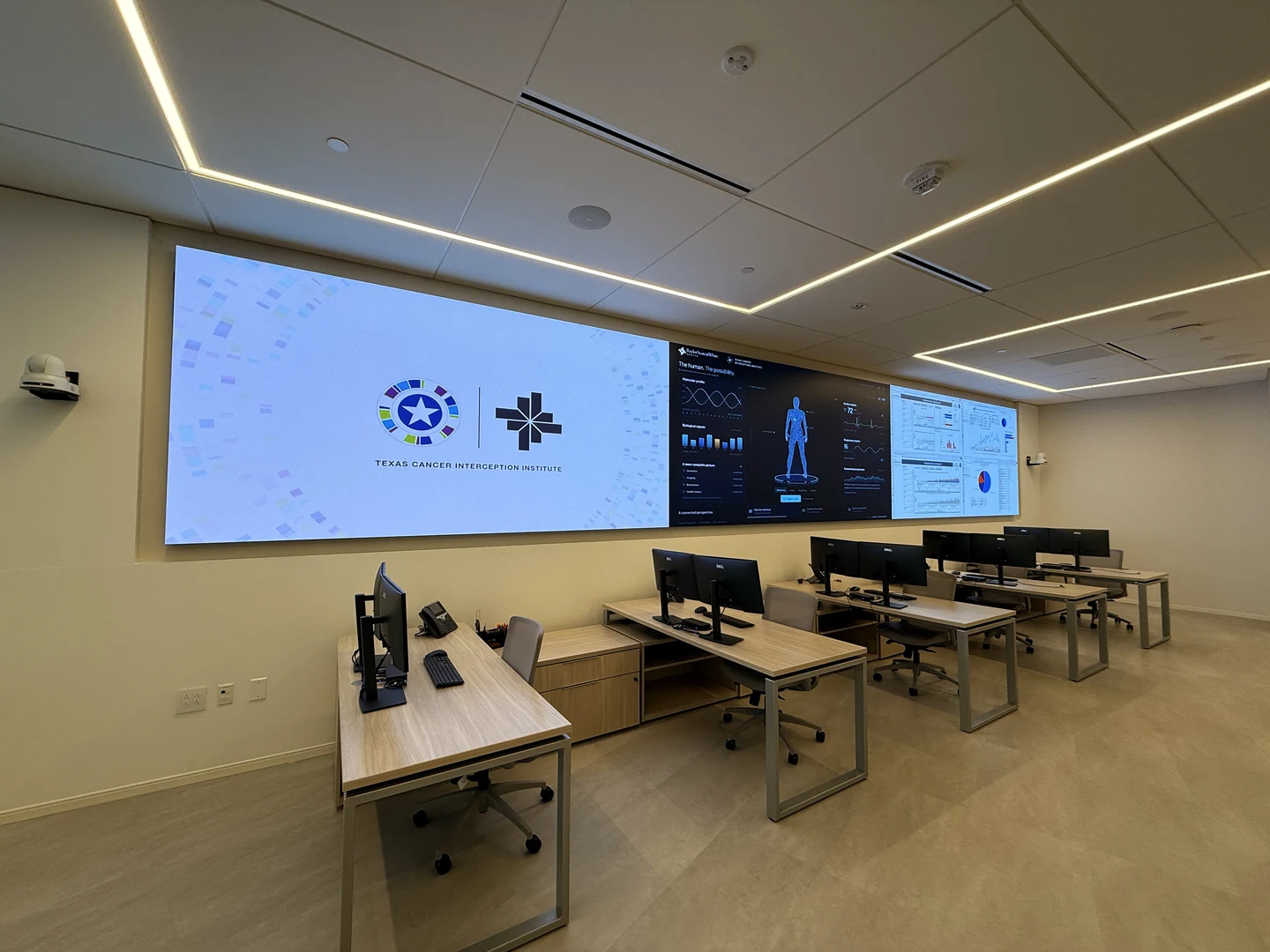 The Taurus digital-twin visual experience displayed on the institute’s installed command-center video wall.